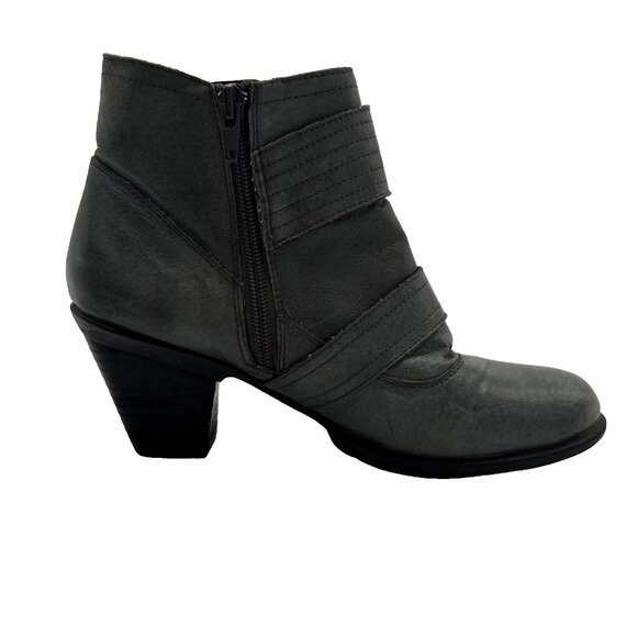 MIZ MOOZ Size 8 Gray Women Evan Leather Zippered Ankle Boots Booties - Picture 8 of 15